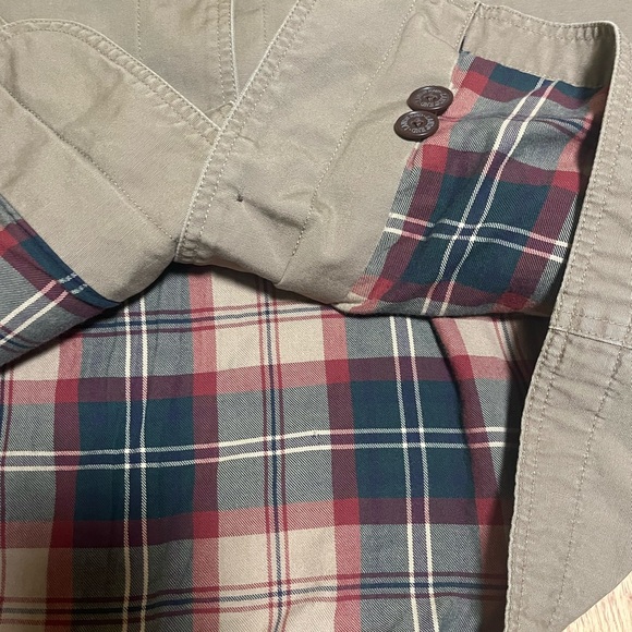 Lands' End Tan Barn Jacket with Brown Collar - Picture 6 of 10